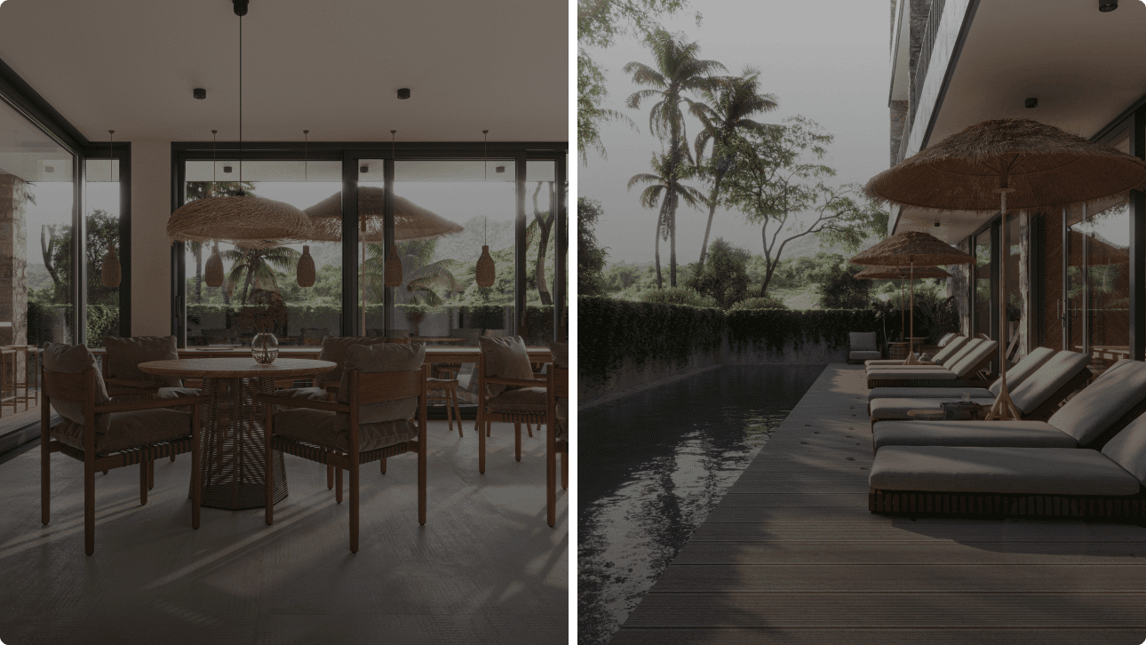 Ресторан и бассейн