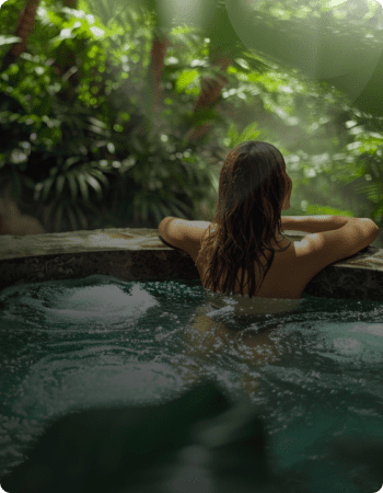 2 купели со льдом
и минеральной водой